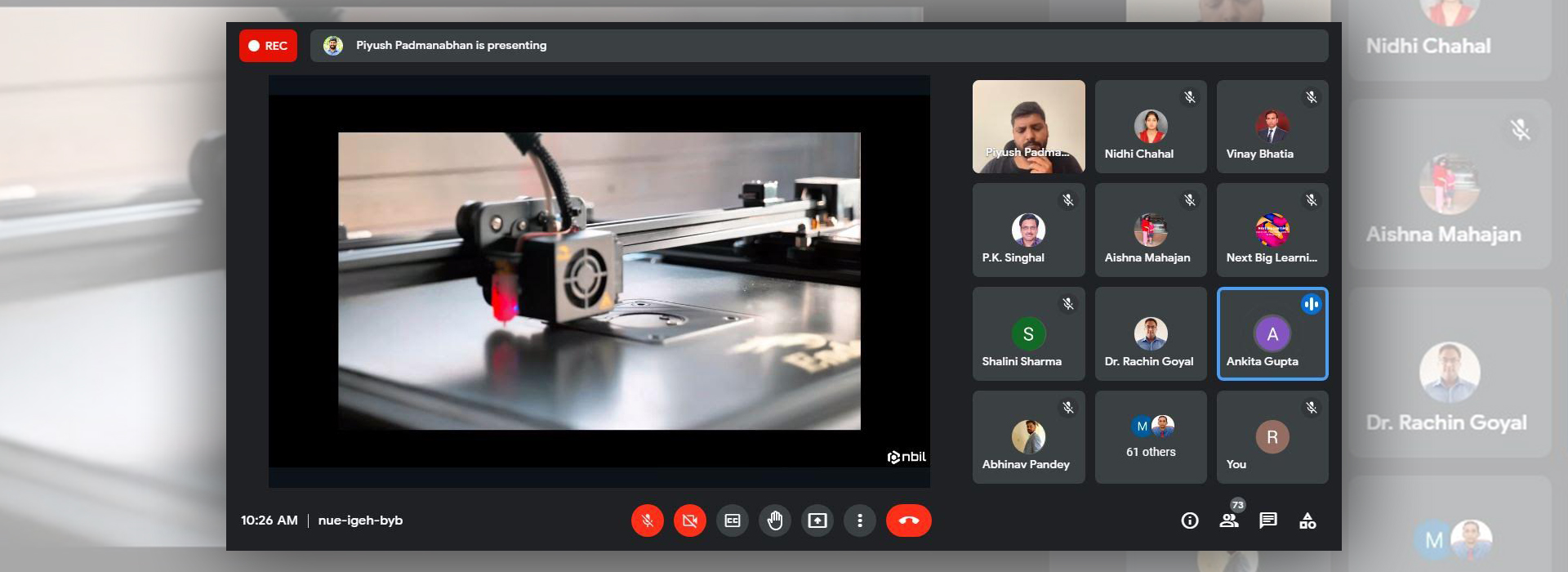 Webinar  on “Bioprinting Technology-Current and Future Scenarios” 