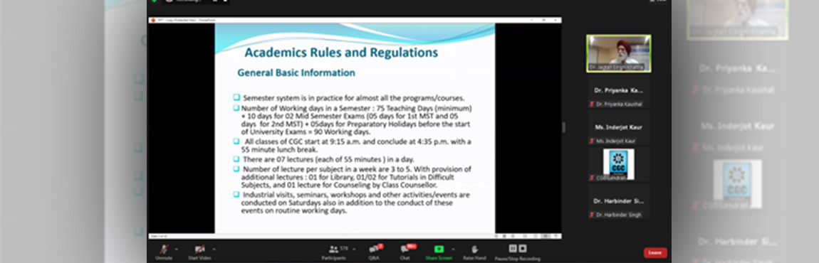 Academic Policies and Communication Skills Sessions were organized by Applied Science Department 