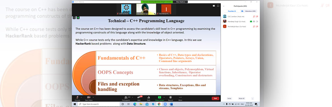 Virtual Training and Placement Session 