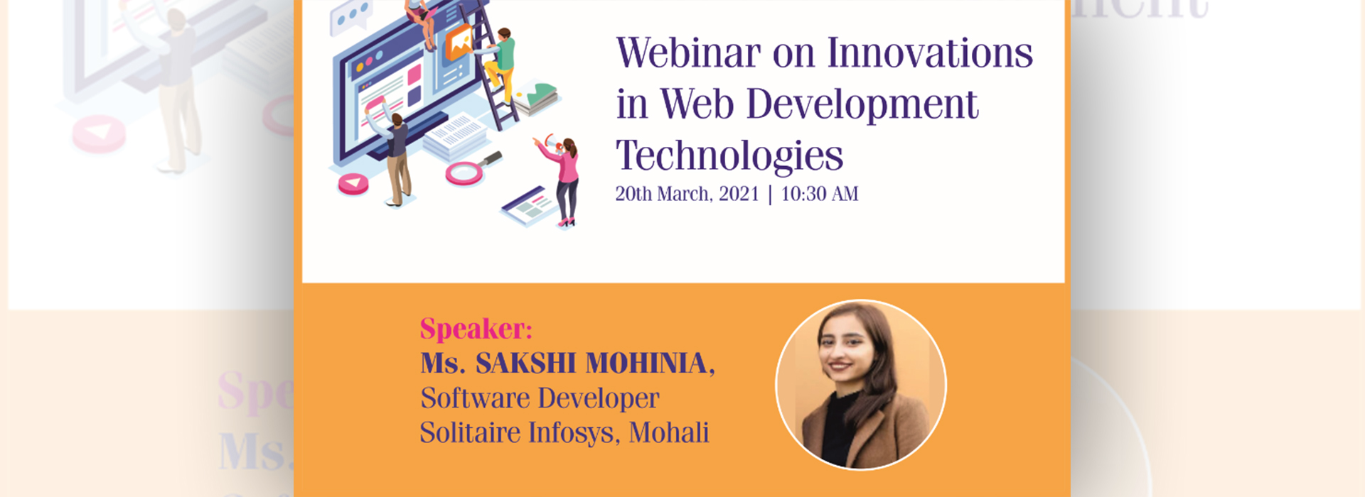 Department of Computer Applications organized an Expert Talk on Web Technology 