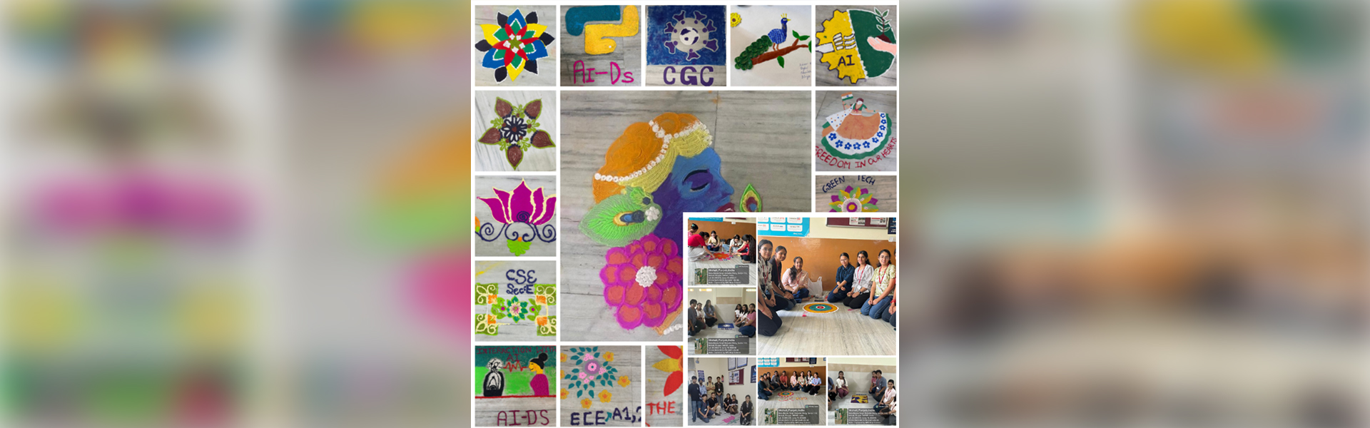 Applied Sciences Department hosted Vibrant Rangoli Competition during  Student Induction Programme 2025 