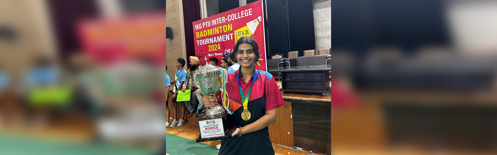 CSE Student secured the first position in the inter-college badminton  tournament 