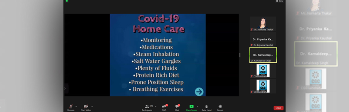 Session on Covid & its Precautions conducted for B.Tech 1st Year Students 