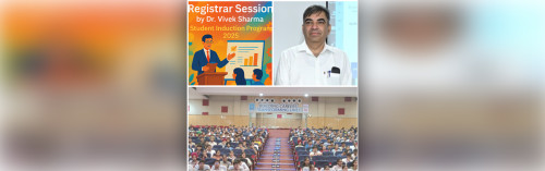 CGC Landran’s Registrar Engages with New Students during Induction  Program 2025